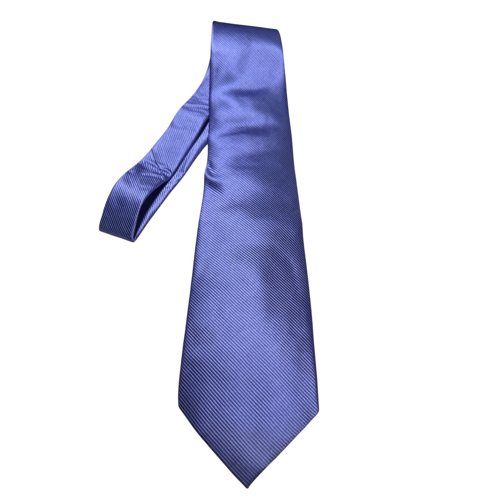 Bachrach Mens Purple Ribbed 100% Silk‎ Handmade Necktie NWT